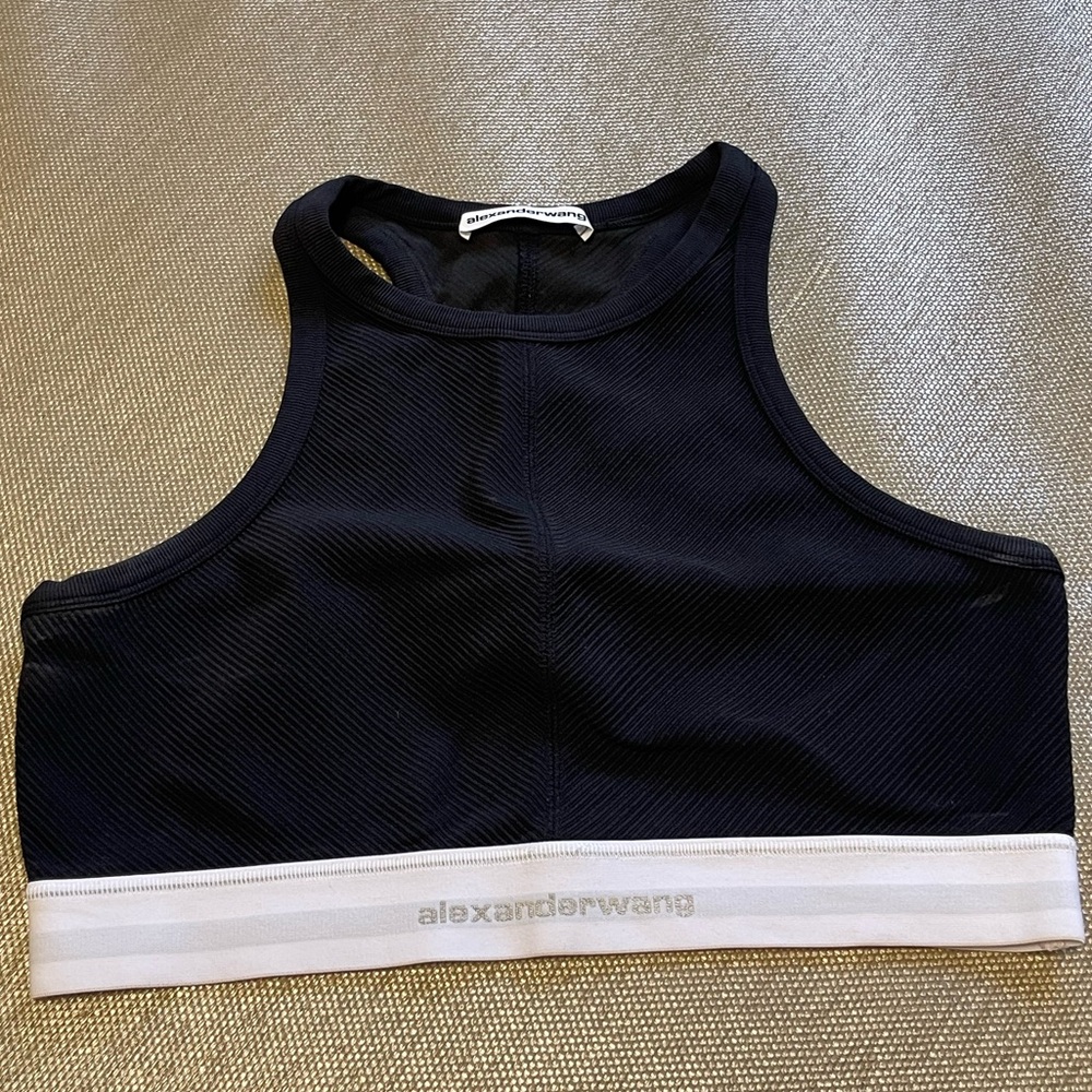 Alexander Wang Black and White Crop Top